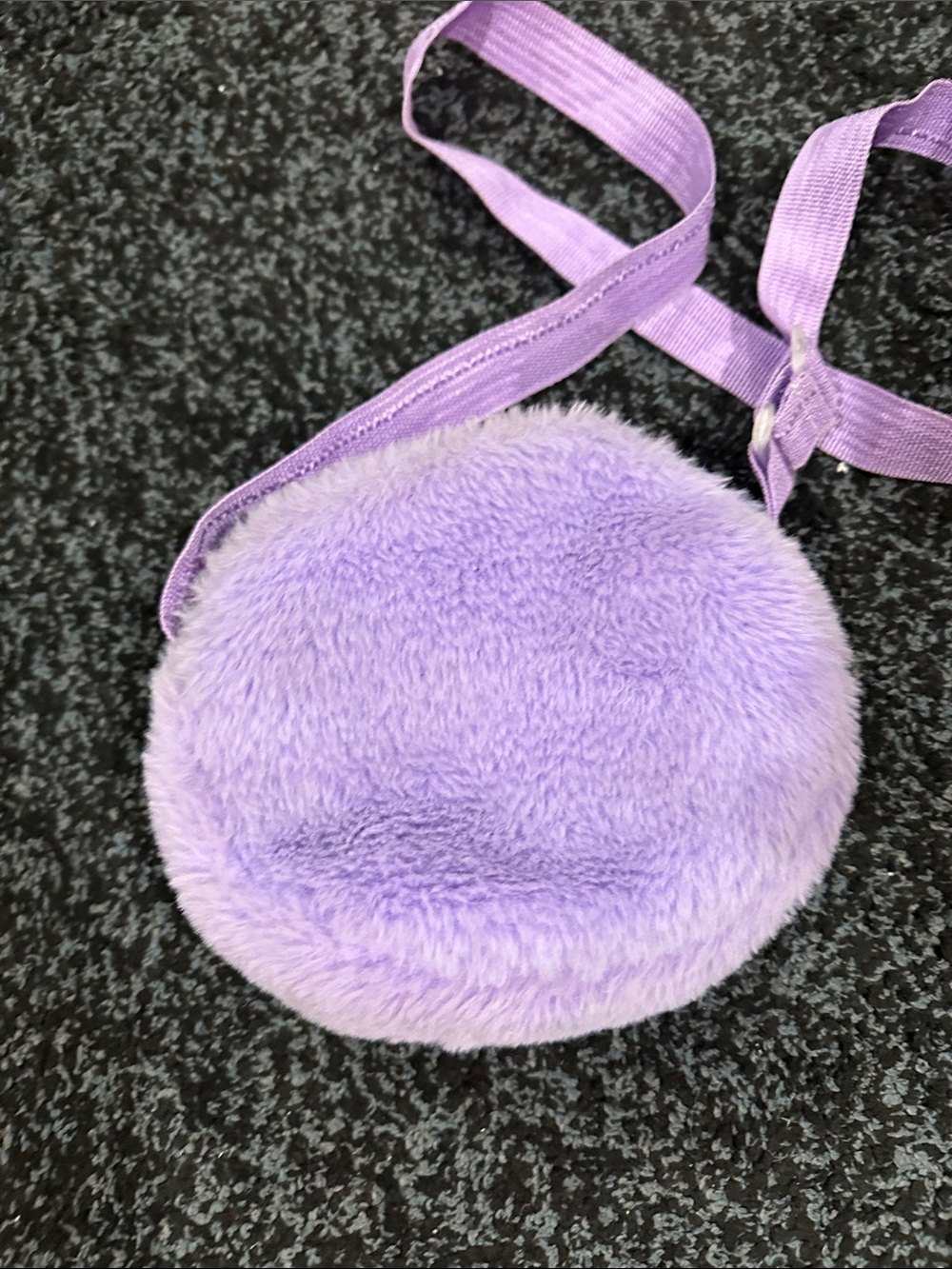 Purple Labubu style Plush cute Face Crossbody Bag - Picture 5 of 5